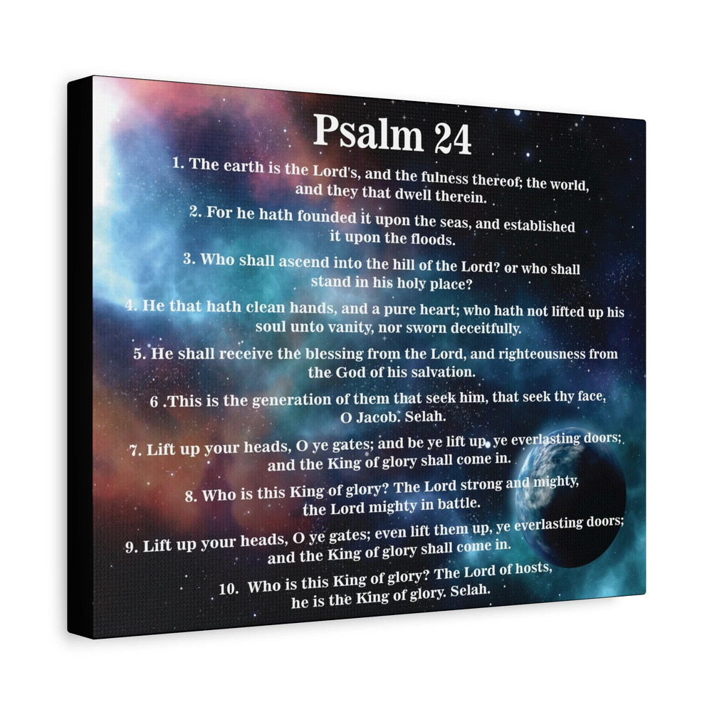 Scripture Canvas Christ is King Psalm 24 Christian Wall Art Bible Verse Print